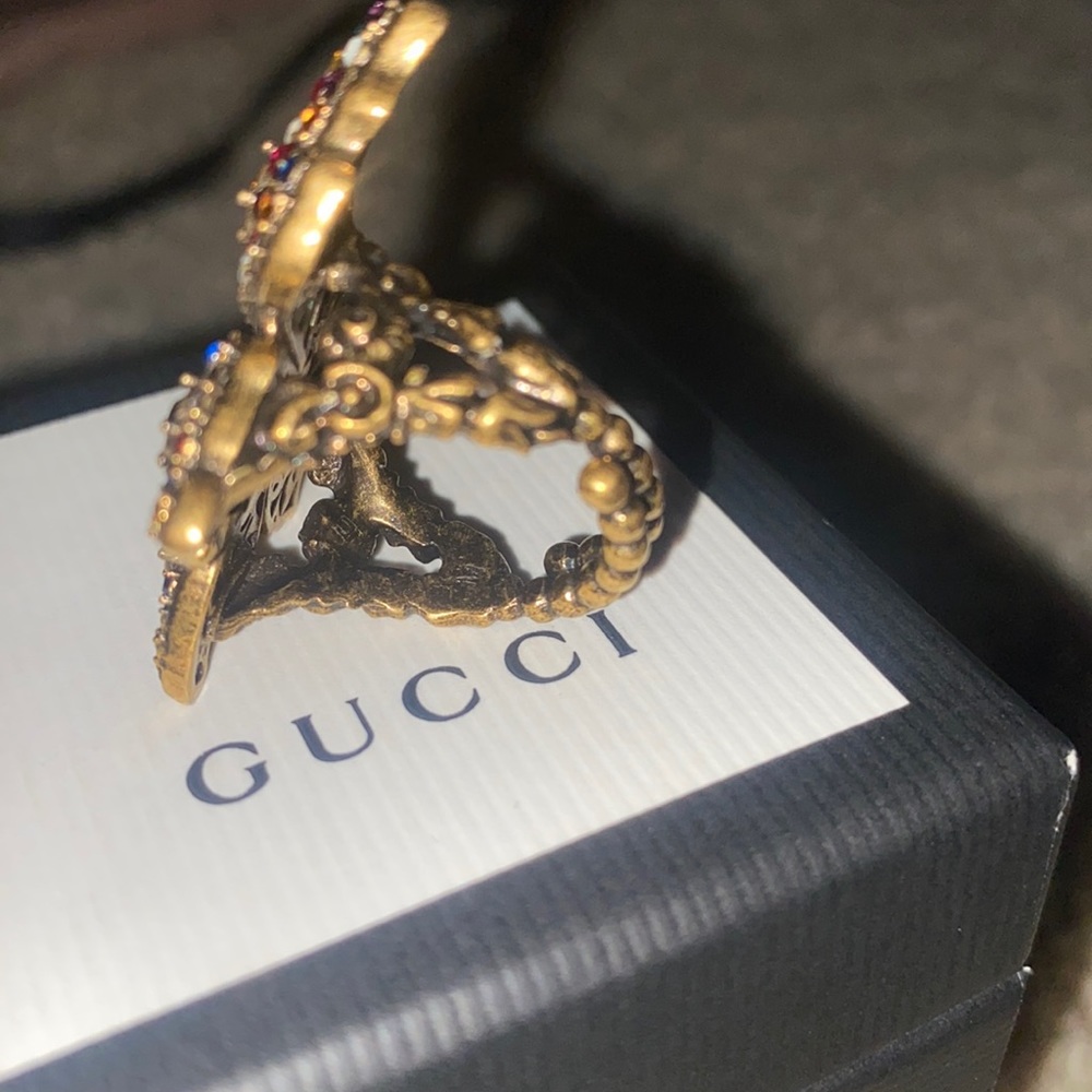 Gucci multicolor butterfly motif ring size M - Picture 3 of 6